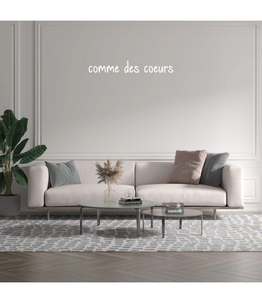 Custom text: comme des coeurs